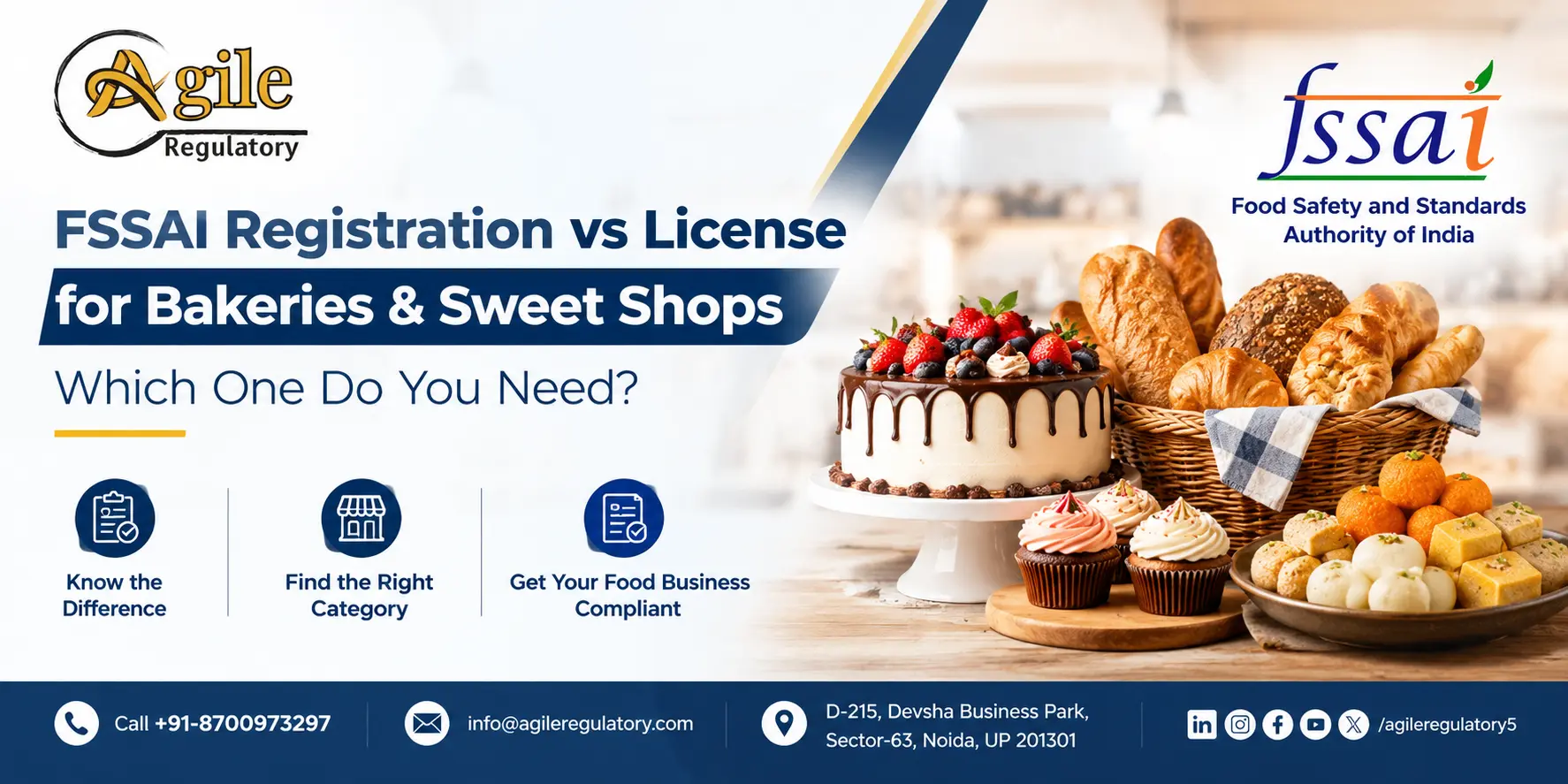 FSSAI Registration vs License for Bakeries & Sweet Shops