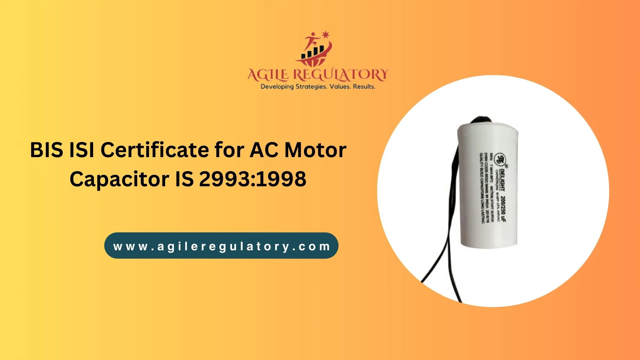BIS ISI Certificate for AC Motor Capacitor IS 2993:1998