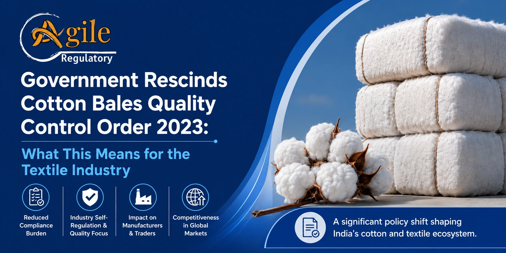 Government Rescinds Cotton Bales Quality Control Order 2023: What This Means for the Textile Industry