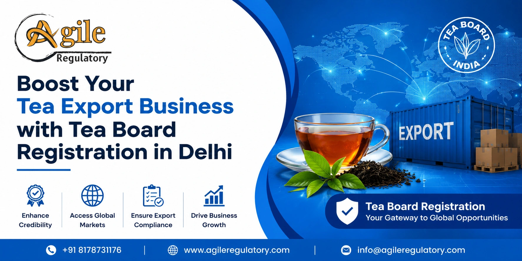Boost Your Tea Export Business with Tea Board Registration in Delhi