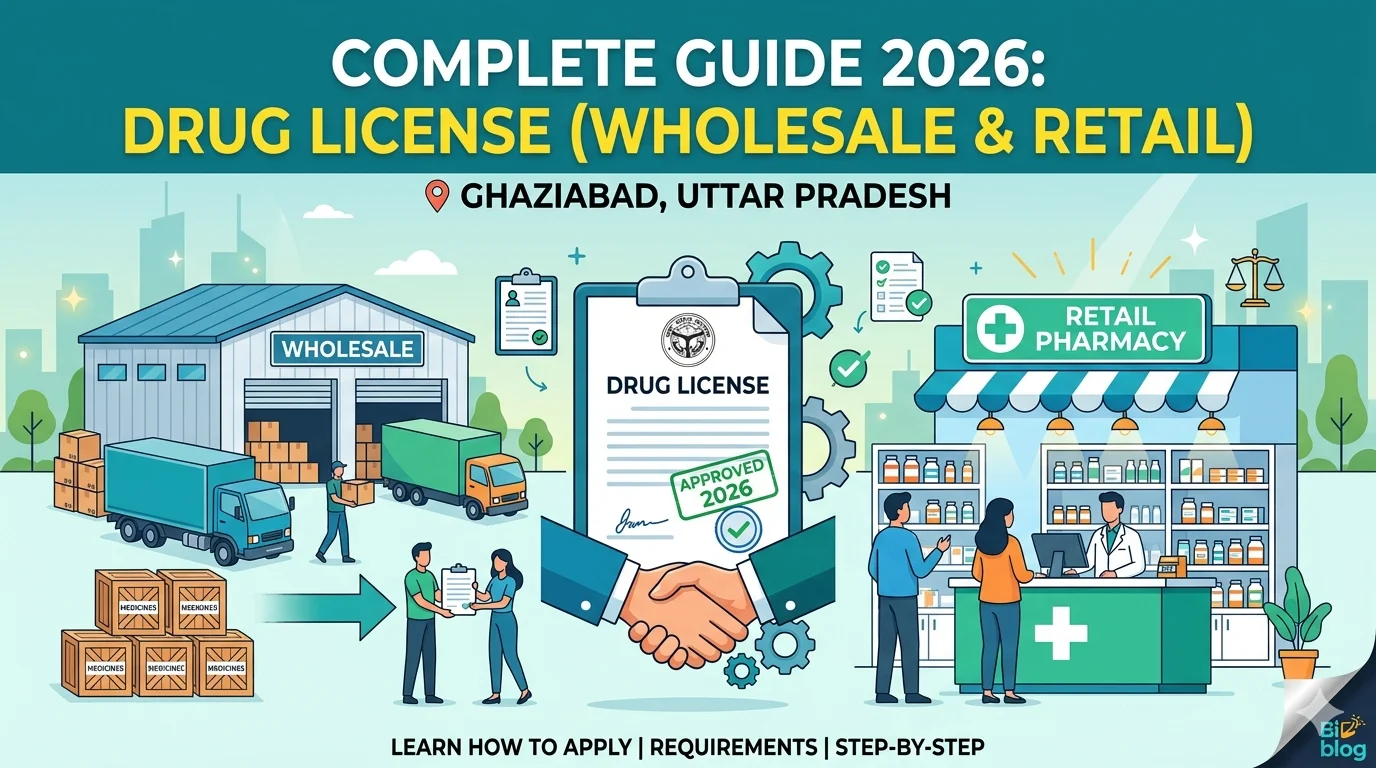 Drug License Wholesale & Retail in Ghaziabad, Uttar Pradesh | Complete Guide 2026