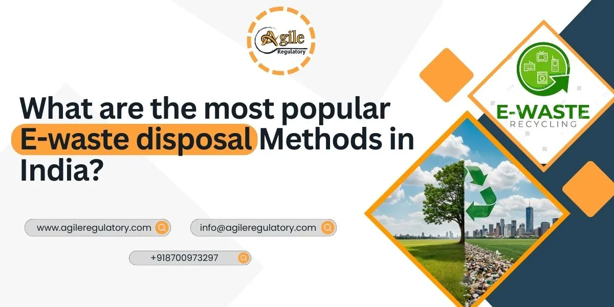What are the most popular E-waste disposal Methods in India?